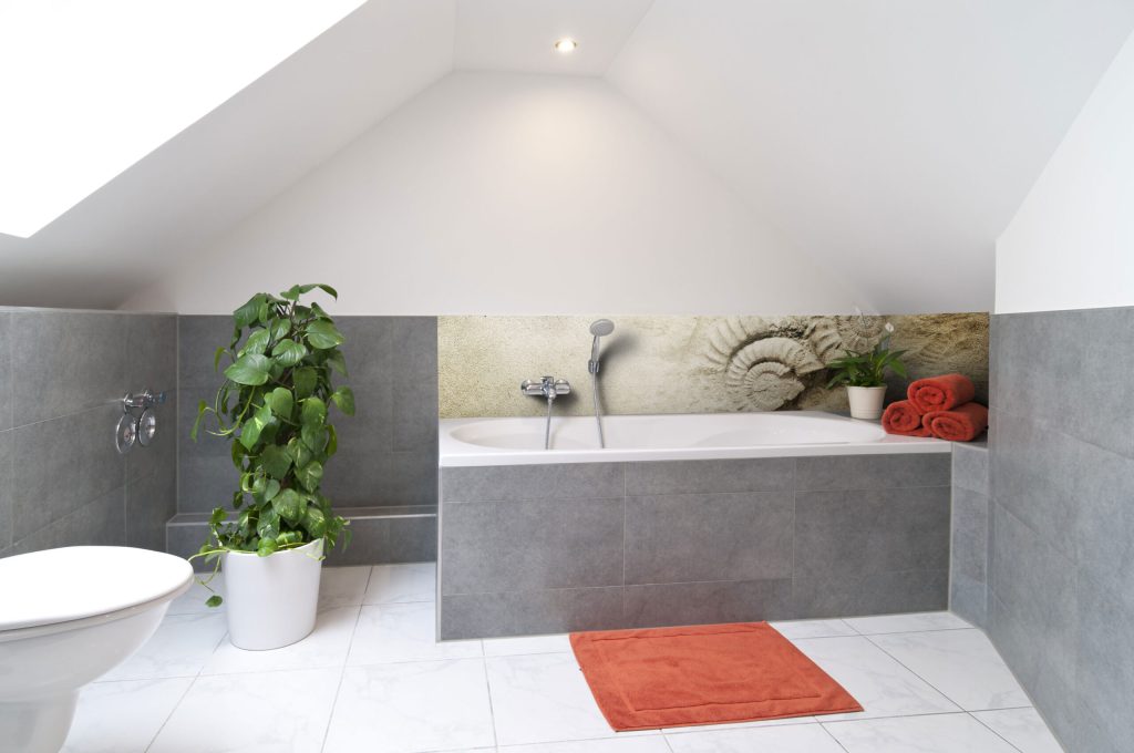 Crédence de baignoire décor Ammonite, 2 panneaux