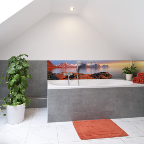 Panneau Mural ‘Lofoten’ – Paysage Scandinave pour Salle de Bain